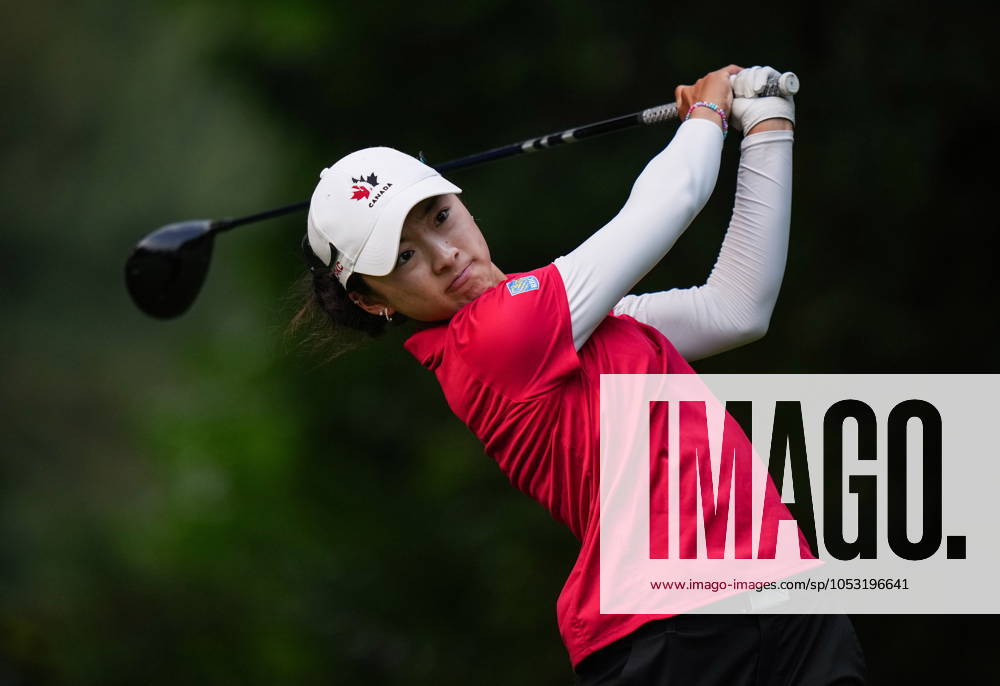 Amateur Yeji Kwon, of Port Coquitlam, B.C., hits her tee shot on the fourth hole during the second round at the LPGA, Golf Damen CPKC Canadian Women s Open golf tournament, in Vancouver, on Friday, August 25, 2023. The 18-year-old Kwon has spent the past five months on the road with her parents, playing golf on the Women s All Pro Tour, sharpening her skills to become Canada s next top player. Canada News - August 25, 2023 - ZUMAc35_ 20230825_zaf_c35_251
