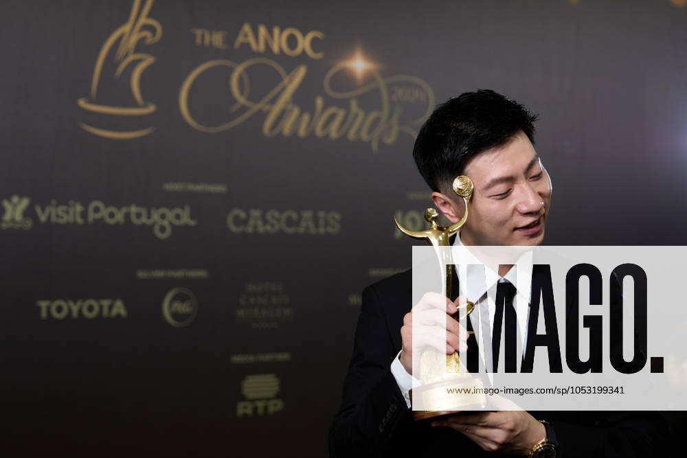 KW44 Bilder des Jahres 2024, Sport 10 Oktober (241031) -- CASCAIS, Oct. 31, 2024 -- Chinese Table tennis, Tischtennis icon Ma Long reacts after receiving the ANOC award for Outstanding Sporting Career Award during the awarding ceremony of the Association of National Olympic Committees (ANOC) Awards 2024 in Cascais, Portugal, on Oct. 30, 2024. ) (SP)PORTUGAL-CASCAIS-ANOC AWARDS 2024 MengxDingbo