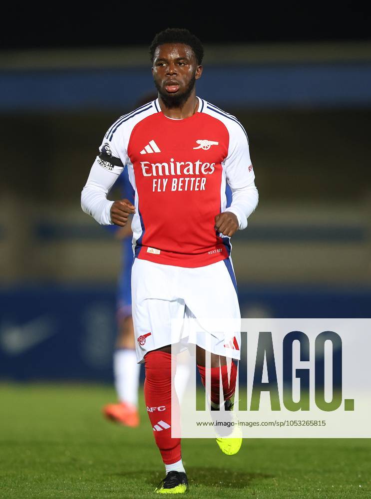 - Chelsea U21, U 21 v Arsenal U21, Premier League 2, Kingsmeadow Stadium, London, UK - 1st November 2024. Nathan Butler-Oyedeji of Arsenal U21. - Chelsea U21 v Arsenal U21, Premier League 2, Kingsmeadow Stadium, London, UK - 1st November 2024. By Daniel Weir Crystal Pix. London Kingsmeadow Stadium UK