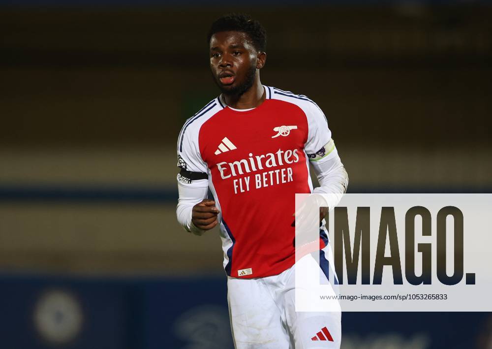 - Chelsea U21, U 21 v Arsenal U21, Premier League 2, Kingsmeadow Stadium, London, UK - 1st November 2024. Nathan Butler-Oyedeji of Arsenal U21. - Chelsea U21 v Arsenal U21, Premier League 2, Kingsmeadow Stadium, London, UK - 1st November 2024. By Daniel Weir Crystal Pix. London Kingsmeadow Stadium UK
