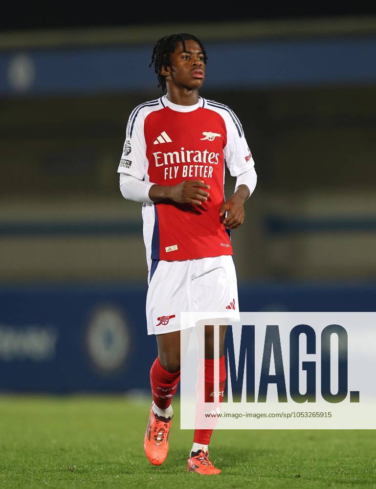 - Chelsea U21, U 21 v Arsenal U21, Premier League 2, Kingsmeadow Stadium, London, UK - 1st November 2024. Josh Nichols of Arsenal U21. - Chelsea U21 v Arsenal U21, Premier League 2, Kingsmeadow Stadium, London, UK - 1st November 2024. By Daniel Weir Crystal Pix. London Kingsmeadow Stadium UK