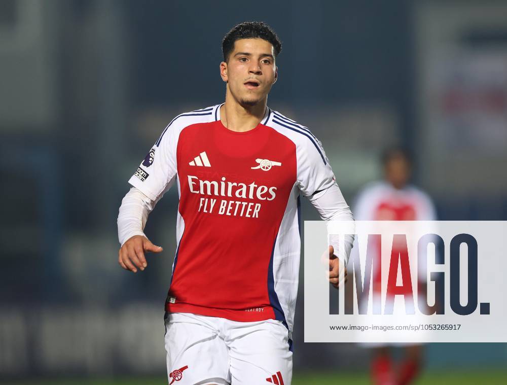 - Chelsea U21, U 21 v Arsenal U21, Premier League 2, Kingsmeadow Stadium, London, UK - 1st November 2024. Ismail Oulad Mhand of Arsenal U21. - Chelsea U21 v Arsenal U21, Premier League 2, Kingsmeadow Stadium, London, UK - 1st November 2024. By Daniel Weir Crystal Pix. London Kingsmeadow Stadium UK