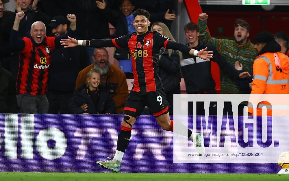 Evanilson of AFC Bournemouth celebrates scoring a goal to make the score 2-0 AFC Bournemouth v Manchester City, Premier League, Football, Vitality Stadium, Bournemouth, UK - 02 Nov 2024