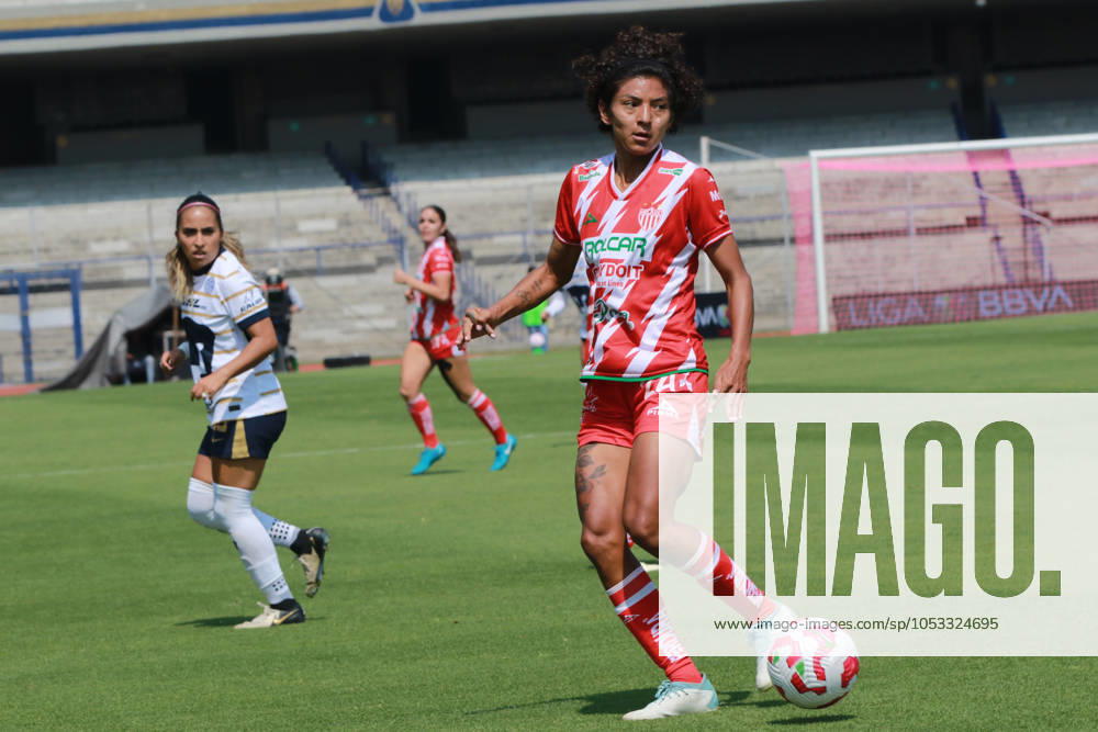 U.N.A.M. - Pumas v Necaxa Dayan Fuentes, number 24 of Necaxa Femenil, controls the ball during the match between Pumas de la UNAM and Centellas del Necaxa, corresponding to round 17 of the Apertura 2024 tournament of the Liga BBVA MX Femenil at Estadio Olimpico Universitario in Mexico City, Mexico, on November 2, 2024. The final score is Pumas 1-2 Necaxa. MÃ xico City Mexico