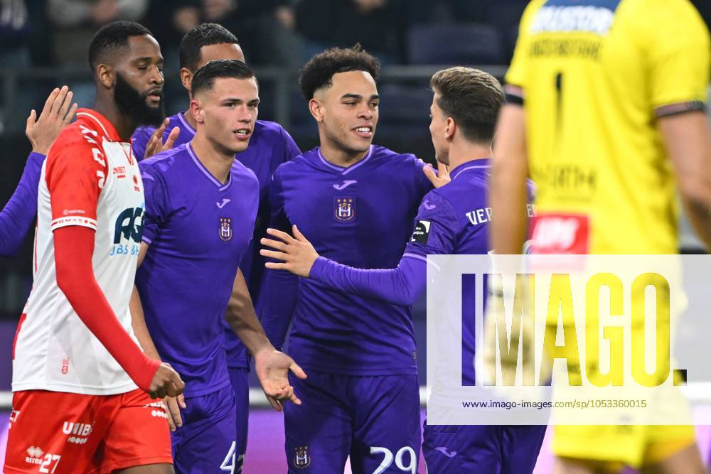 RSC Anderlecht v KV Kortrijk - Jupiler Pro League ANDERLECHT, BELGIUM - NOVEMBER 03 : Stroeykens Mario midfielder of RSC Anderlecht during the Jupiler Pro League match between RSC Anderlecht and KV Kortrijk on November 3, 2024 in Anderlecht, Belgium, 03 11 2024 Anderlecht Belgium