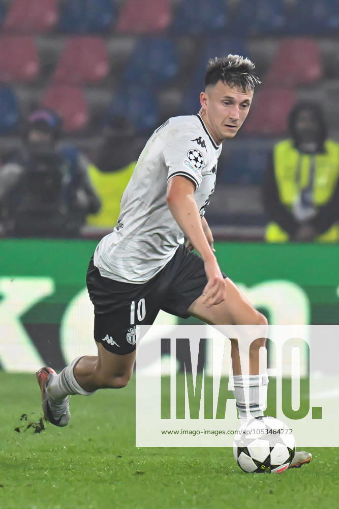 Aleksandr Golovin (As Monaco) in action during Bologna FC vs AS Monaco, UEFA Champions League football match in Bologna, Italy, November 05 2024