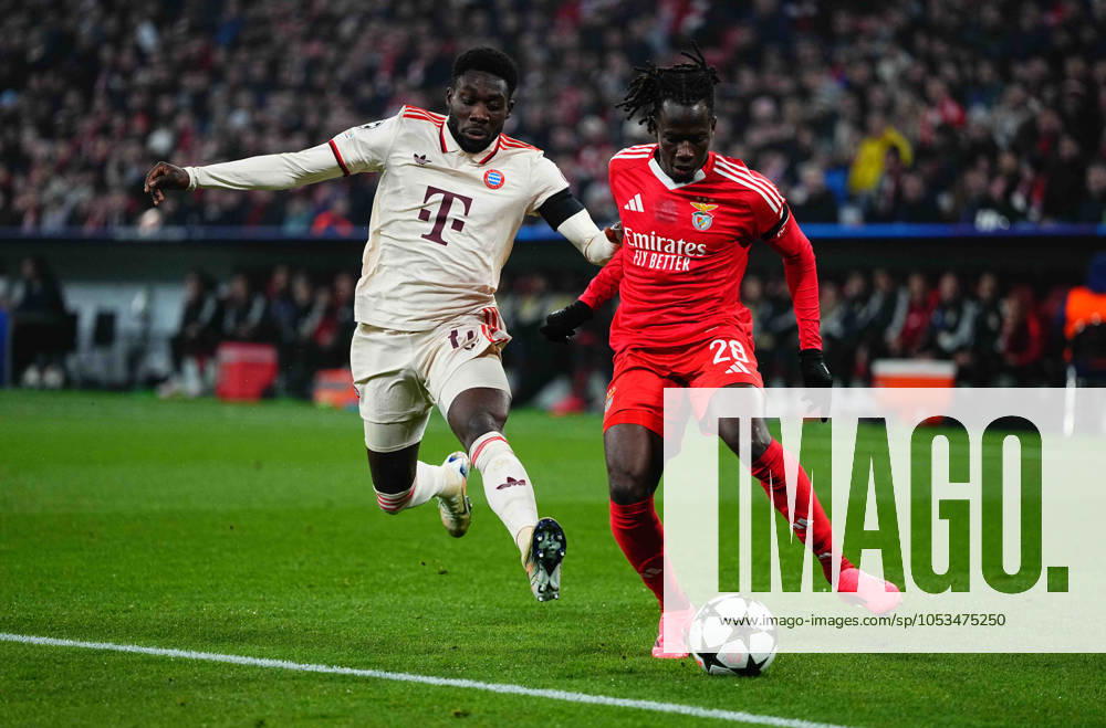 November 06 2024: Issa Kaboro of Benfica controls the ball during a Champions League Round 4 game, Bayern Munich versus Benfica, at Allianz Areana, Munich, Germany. CSM Munich Germany - ZUMAc04_ 20241106_zma_c04_030