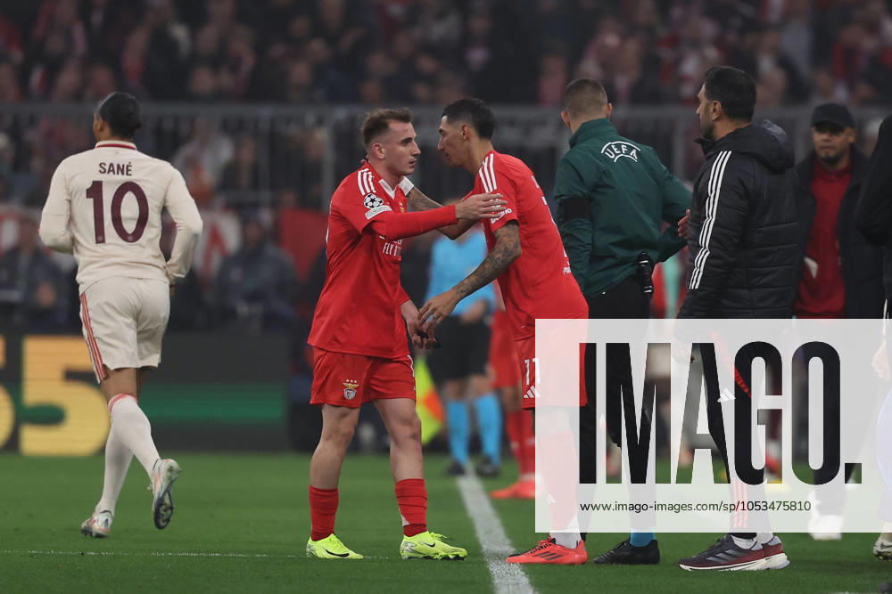 Munich, Alianz Arena UEFA Champions League 2024 25 on 6 11 2024 Matchday 4 FC Bayern Munich SL Benfica v l , substitution for Kerem Aktürkoglu S L Benfica , comes Angel di Maria S L Benfica