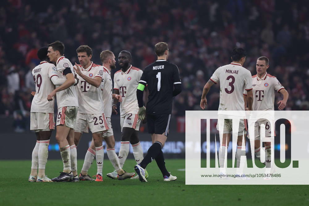 Munich, Alianz Arena UEFA Champions League 2024 25 on 6 11 2024 Matchday 4 FC Bayern Munich SL Benfica v l , FC Bayern Munich celebrates victory