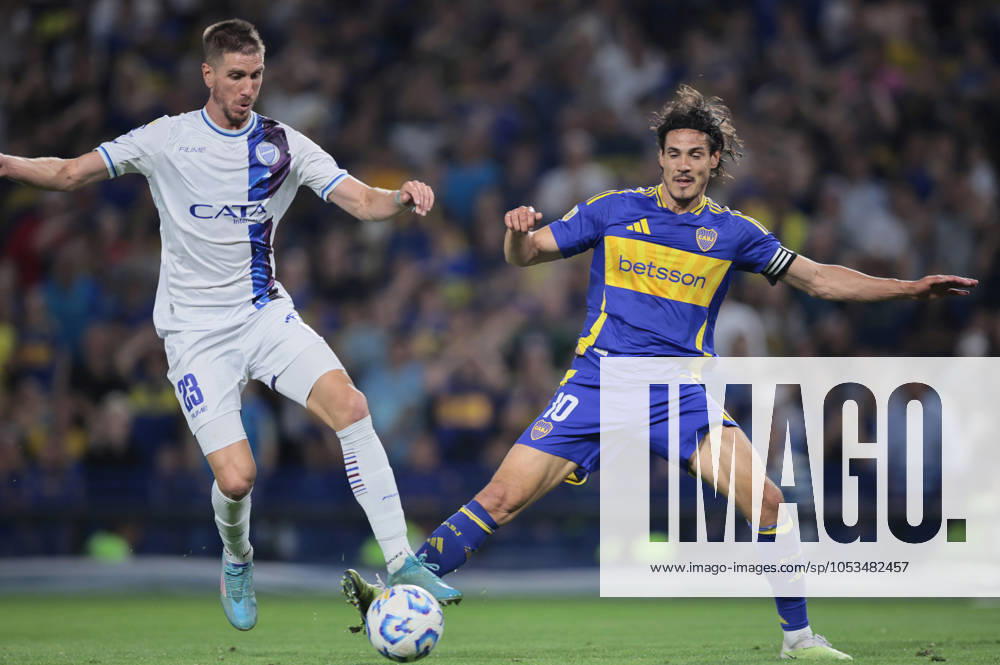 Edinson Cavani and Federico Rasmussen Boca Juniors vs Godoy Cruz Date 21 Copa Liga Profesional Futbol Argentina Primera Division 6 11 2024