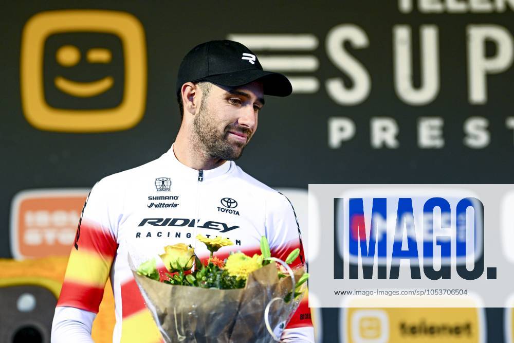 Telenet Superprestige cyclocross Niel 2024 NIEL, BELGIUM - NOVEMBER 11 : Orts Lloret Felipe (SPA) of Ridley Racing Team during the podium Ceremony of the 3th leg of the men Elite Telenet Superprestige cyclocross series 2024-2025 in Niel, Belgium, 11 11 2024 Niel Belgium