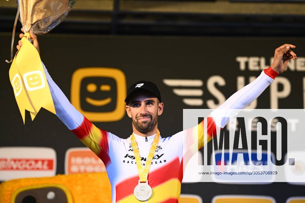 Telenet Superprestige cyclocross Niel 2024 NIEL, BELGIUM - NOVEMBER 11 : Orts Lloret Felipe (SPA) of Ridley Racing Team during the podium Ceremony of the 3th leg of the men Elite Telenet Superprestige cyclocross series 2024-2025 in Niel, Belgium, 11 11 2024 Niel Belgium