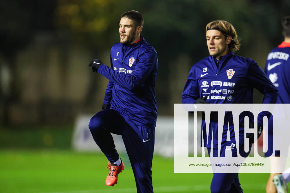 Training of Croatian National Football Team ahead of the match with Scotland Player of Croatia Andrej Kramaric warms up during a training session of Croatian National Football Team on November 12, 2024 in Zagreb, Croatia, ahead of the League of Nations match against Scotland. LukaxStanzl PIXSELL