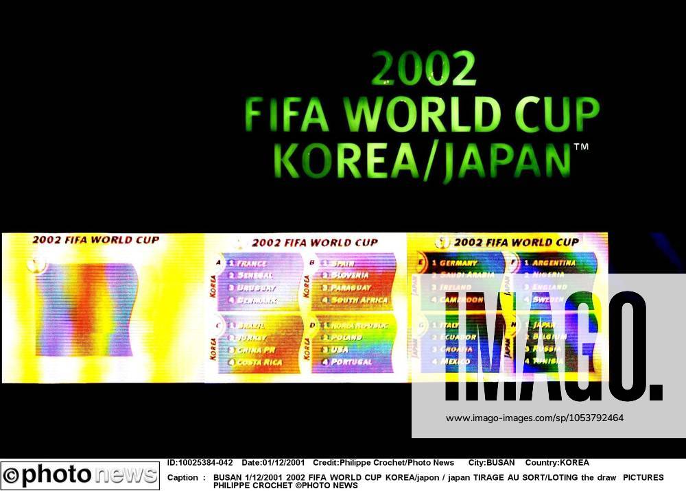 BUSAN 1 12 2001 2002 FIFA World Cup, WM, Weltmeisterschaft, Fussball KOREA japon japan TIRAGE AU SORT LOTING the draw PICTURES PHILIPPE CROCHET PHOTO NEWS BUSAN KOREA