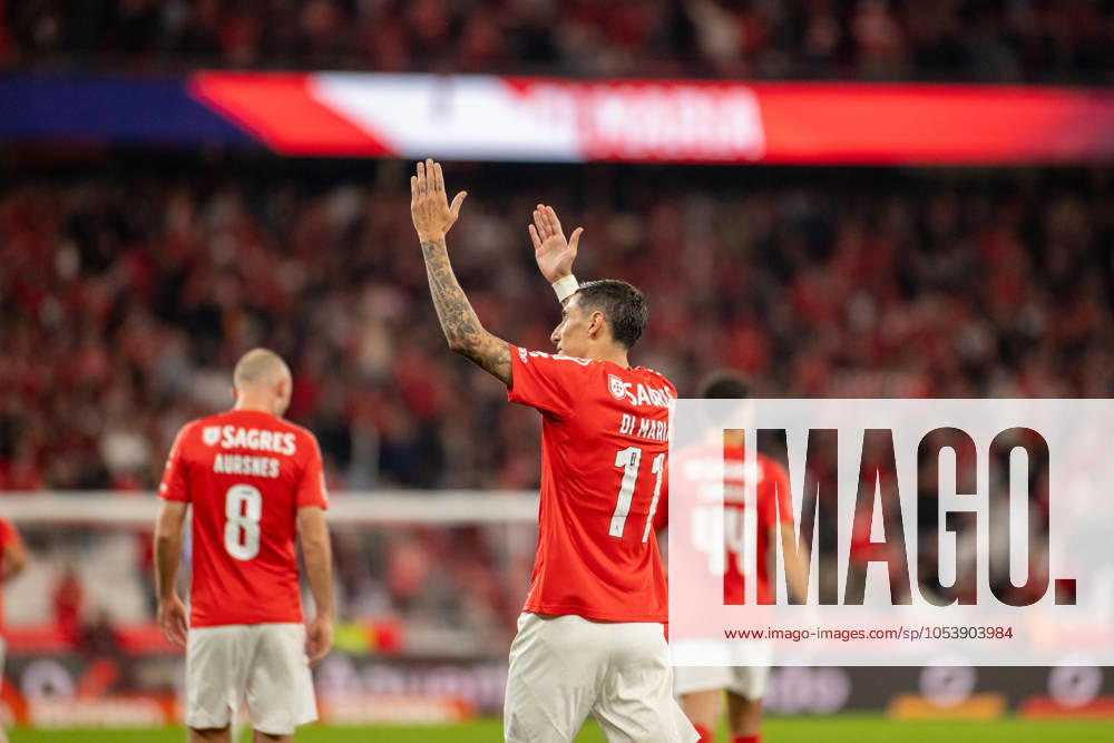 ANGEL DI MARIA from SL Benfica seen celebrating his first goal during the Liga Portugal Betclic 2024 25 match between SL Benfica and FC Porto at Estadio da Luz on November 10, 2024 in Lisboa, Portugal. Final score: SL Benfica 4:1 FC Porto Lisbon Portugal Lisboa Portugal - ZUMA Bet 20241110_spo_l192_014