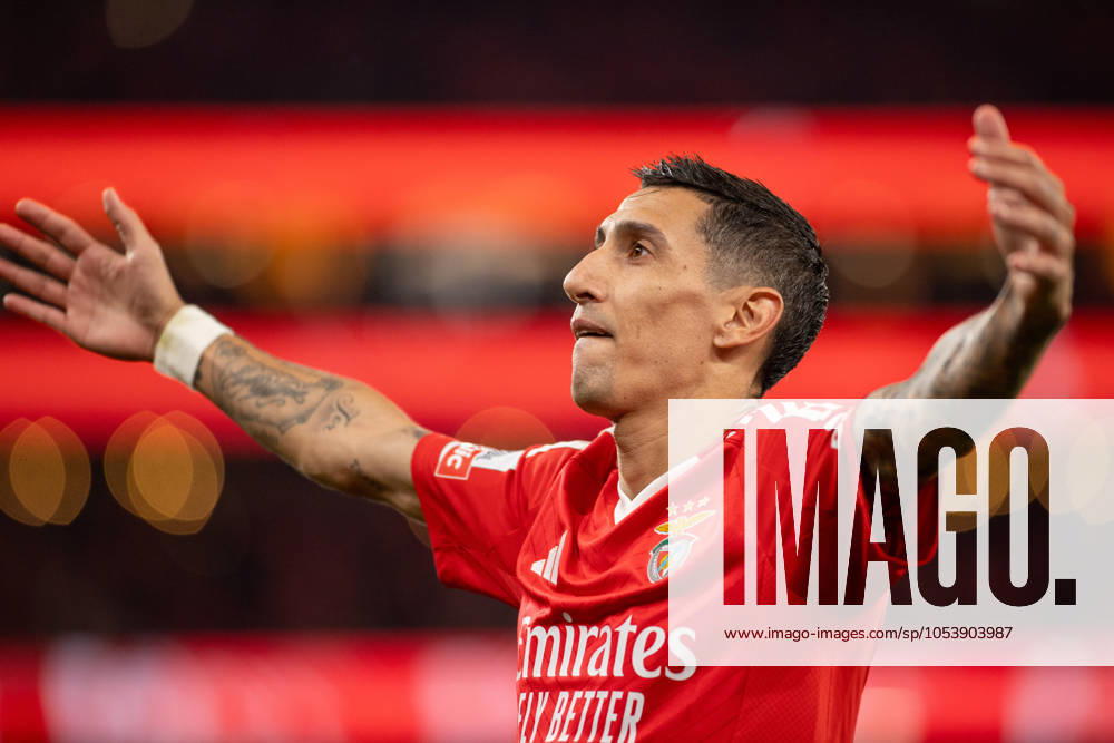 ANGEL DI MARIA from SL Benfica seen celebrating his first goal during the Liga Portugal Betclic 2024 25 match between SL Benfica and FC Porto at Estadio da Luz on November 10, 2024 in Lisboa, Portugal. Final score: SL Benfica 4:1 FC Porto Lisbon Portugal Lisboa Portugal - ZUMA Bet 20241110_spo_l192_021