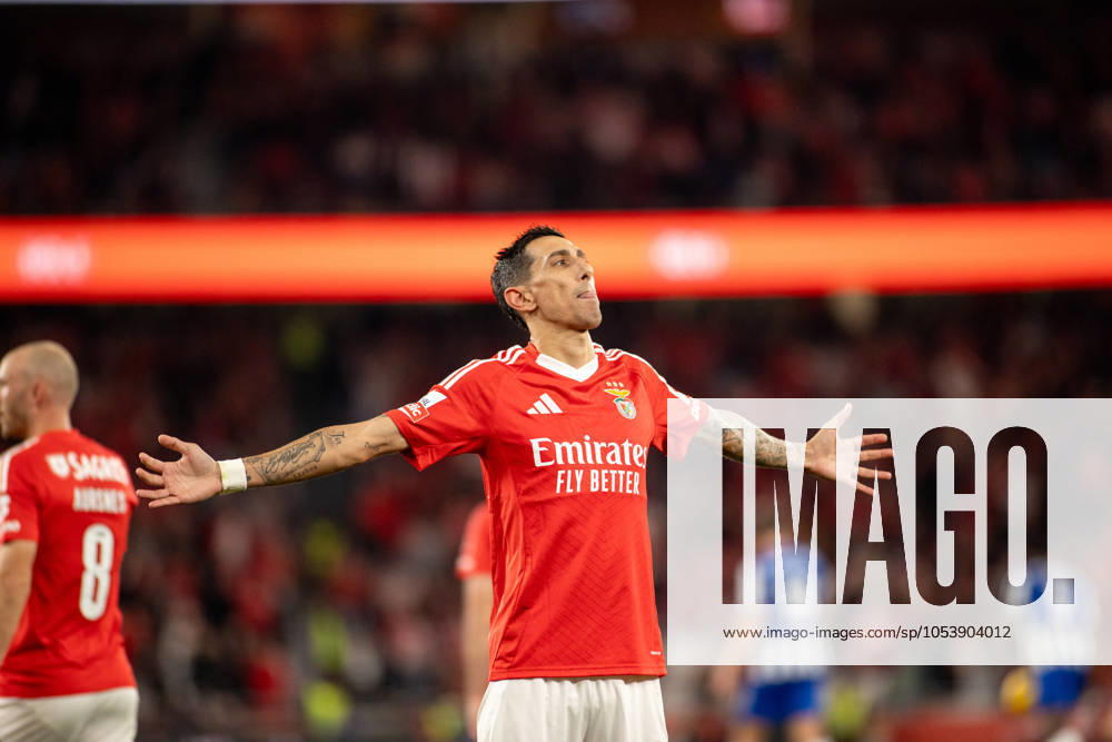 ANGEL DI MARIA from SL Benfica seen celebrating his first goal during the Liga Portugal Betclic 2024 25 match between SL Benfica and FC Porto at Estadio da Luz on November 10, 2024 in Lisboa, Portugal. Final score: SL Benfica 4:1 FC Porto Lisbon Portugal Lisboa Portugal - ZUMA Bet 20241110_spo_l192_016