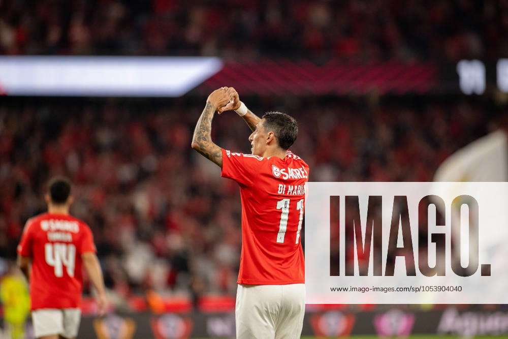 ANGEL DI MARIA from SL Benfica seen celebrating his first goal during the Liga Portugal Betclic 2024 25 match between SL Benfica and FC Porto at Estadio da Luz on November 10, 2024 in Lisboa, Portugal. Final score: SL Benfica 4:1 FC Porto Lisbon Portugal Lisboa Portugal - ZUMA Bet 20241110_spo_l192_015