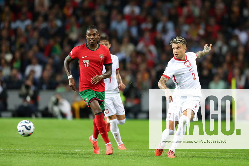 PORTO 15.11.2024 MECZ 5. KOLEJKA GRUPA A1 LIGA NARODOW SEZON 2024 25: PORTUGALIA - POLSKA --- UEFA NATIONS LEAGUE FOOTBALL MATCH: PORTUGAL - POLAND RAFAEL LEAO KAMIL PIATKOWSKI FOT. PIOTR KUCZA FOTOPYK NEWSPIX.PL --- newspix.pl
