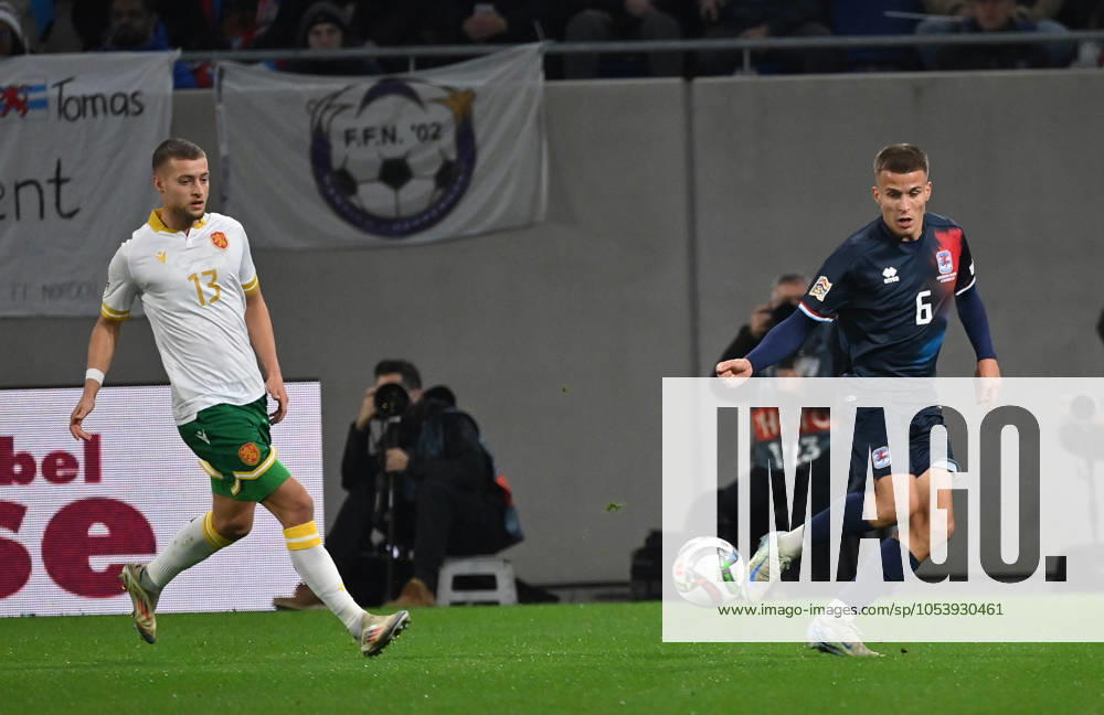 Football UEFA Nations League, Luxembourg Bulgaria, v l Fabian Nuernberger Bulgaria , Tomas Moreira Luxembourg Luxembourg