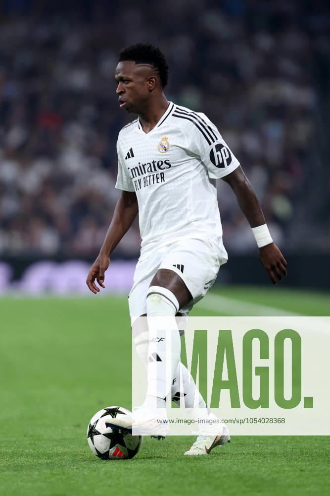 VINICIUS JUNIOR JR VINI JR, Champions League 2024-25, Real Madrid-Milan 1-3, azione, action, single shot CHAMPIONS LEAGUE 2024-25 REAL MADRID-MILAN 1-3