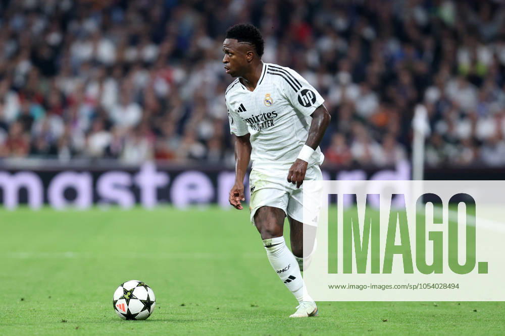 VINICIUS JUNIOR JR VINI JR, Champions League 2024-25, Real Madrid-Milan 1-3, azione, action, single shot CHAMPIONS LEAGUE 2024-25 REAL MADRID-MILAN 1-3
