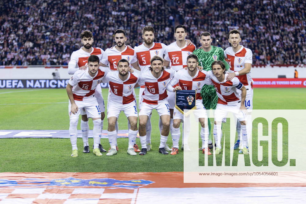 Nations League - League A, Group A1 - Croatia vs Portugal 1:1. - On the photo is the Croatian team. Split Croatia - ZUMALEAG 20241118_mda_p210_431