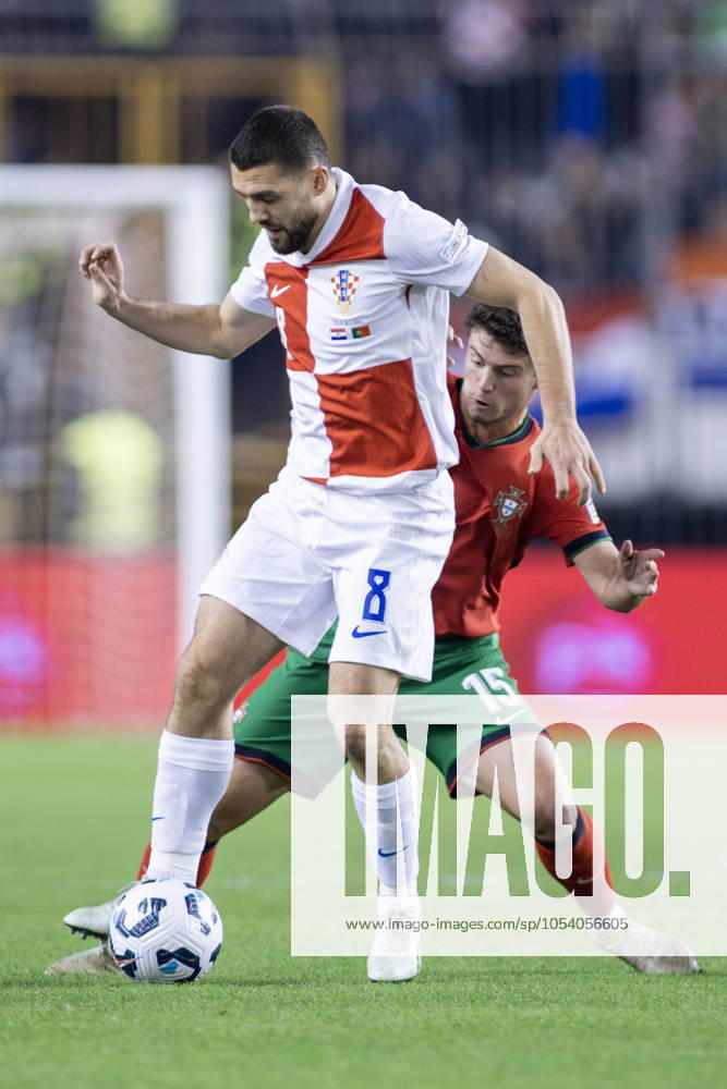 Nations League - League A, Group A1 - Croatia vs Portugal 1:1. - On photo Croatian Mateo Kovacic 8 and Portuguese Joao Neves 15. Split Croatia - ZUMALEAG 20241118_mda_p210_426