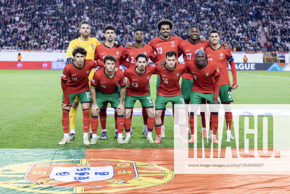 Nations League - League A, Group A1 - Croatia vs Portugal 1:1. - On the photo is the Portuguese team. Split Croatia - ZUMALEAG 20241118_mda_p210_430