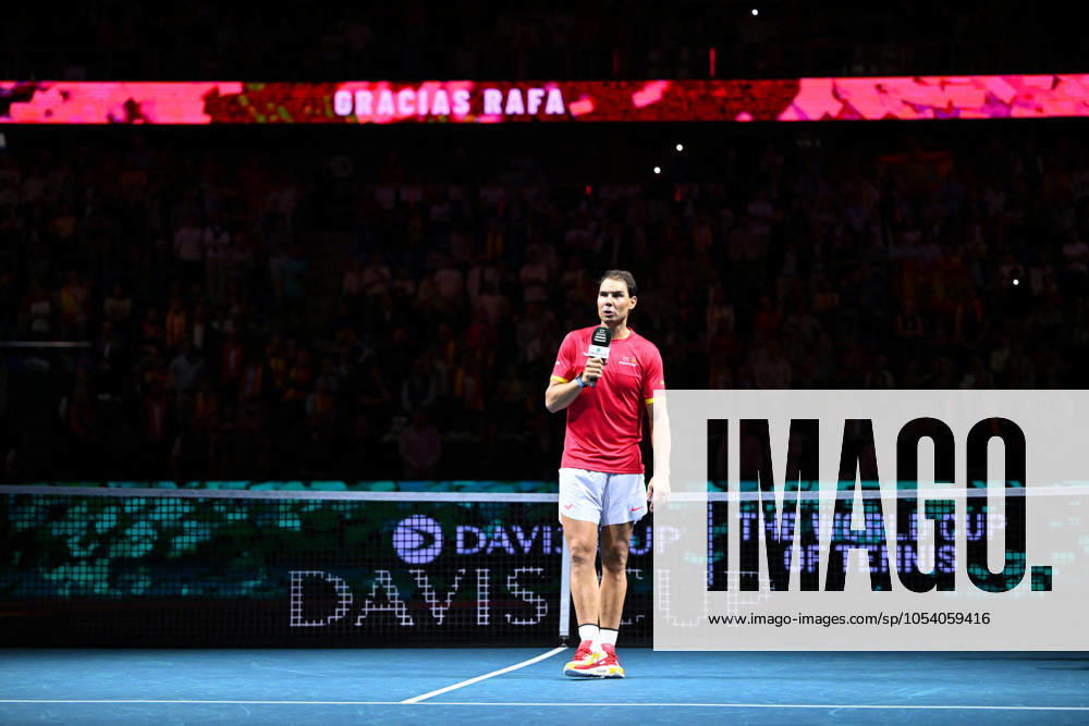 Rafa Nadal Makes Emotional Exit After Davis Cup Defeat Rafael Nadal (ESP) farewell ceremony at the Davis Cup Finals In Malaga, Spain, on November 19, 2024. Photo by Corinne Dubreuil ABACAPRESS.COM Malaga Spain