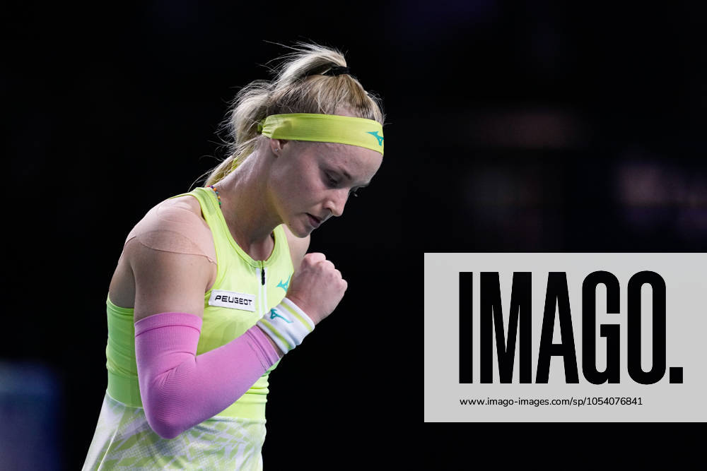 Rebecca Sramkova of Slovakia play against Jasmine Paolini of Italy during the Billie Jean King Cup BJKC 2024 tennis Final match played between Slovakia and Italy at Martin Carpena Pavilion on November 20, 2024, in Malaga, Spain Malaga SPAIN - ZUMAa181 20241120_zaa_a181_036
