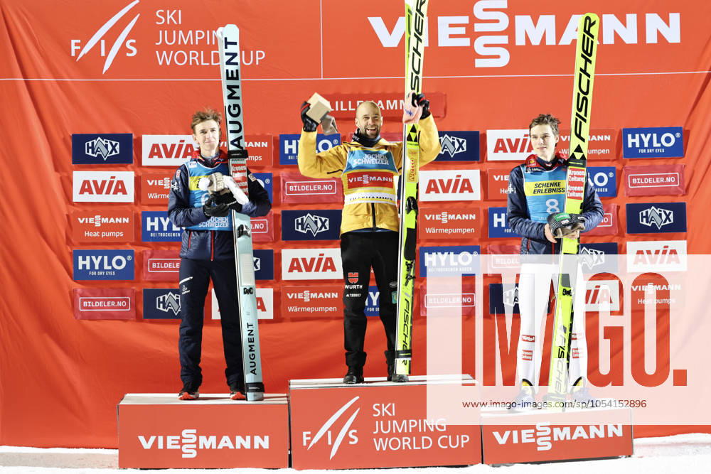 World Cup Jumping Lillehammer Lillehammer 20241123 The podium after world cup jumping for men in the great Lysgardsbakken in Lillehammer From left, Austria s Daniel Tschofenig, Germany s Pius Paschke and Austria s Maximilian Ortner Photo Geir Olsen NTB Lillehammer Norway RESTRICTED USE FOR BETTING COMPANIES