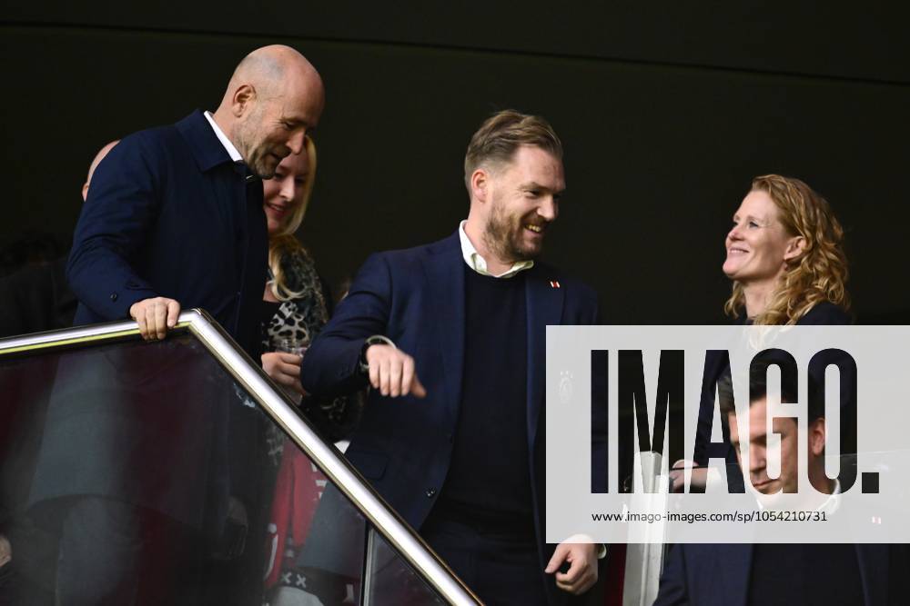 AMSTERDAM - (l-r) Ajax Technical Director Alex Kroes, Ajax Director of Football Marijn Beuker during the Dutch Eredivisie match between Ajax Amsterdam and PEC Zwolle at the Johan Cruijff ArenA on Nov. 24, 2024 in Amsterdam, Netherlands. ANP OLAF KRAAK Dutch Eredivisie 2024 25 ANPxSportx IVx 514178111 originalFilename: 514178111