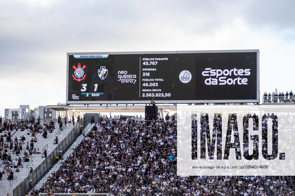 Corinthians x Vasco SÃO PAULO, SP - 24.11.2024: CORINTHIANS X VASCO - Audience and revenue of the match between Corinthians x Vasco held at Neo Química Arena in São Paulo, SP. The game is valid for the 35th round of the 2024 Brasileirão. (Photo: Rodilei Morais Fotoarena) x2656443x RodileixMorais