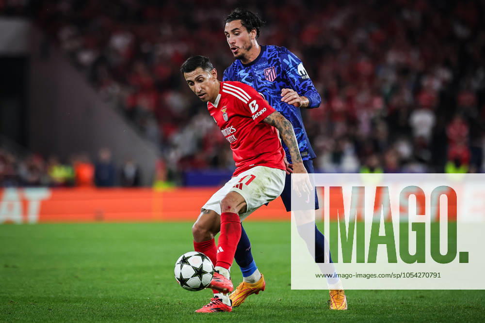 Jose Maria GIMENEZ of Atletico Madrid and Angel DI MARIA of Benfica during the UEFA Champions League, League Phase MD2 match between SL Benfica and Atletico de Madrid at Estadio da Luz on October 02, 2024 in Lisbon, Portugal. Lisbon Portugal - ZUMAm308 20241002_zsp_m308_050