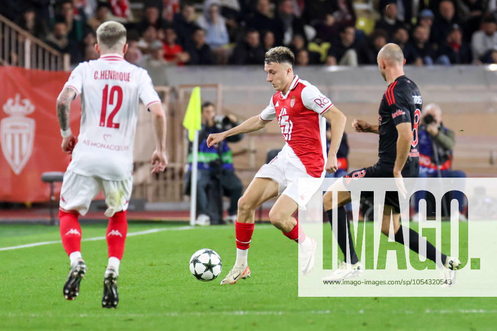 Aleksandr Golovin ( 10 - AS Monaco) in action during Monaco vs Benfica, UEFA Champions League football match in Monaco, Principality of Monaco, November 27 2024