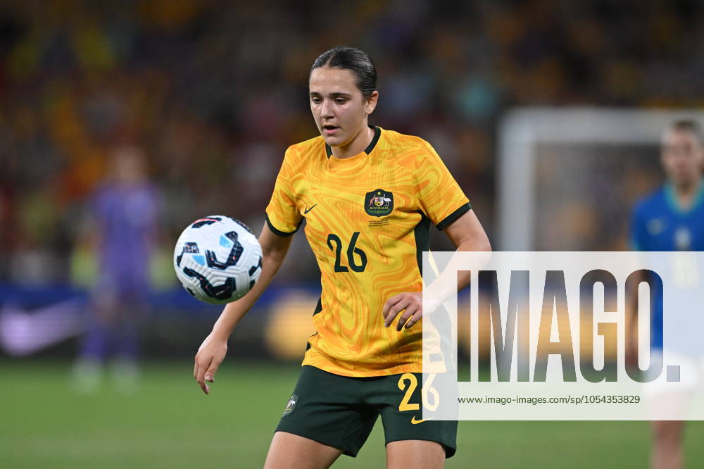 SOCCER AUSTRALIA BRAZIL WOMEN, Daniela Galic of the Matildas during the Women s International Friendly, Länderspiel, Nationalmannschaft match between Australia and Brazil at Suncorp Stadium in Brisbane, Thursday, November 28, 2024. ( NO ARCHIVING, , NO USE IN BOOKS WITHOUT CONSENT GOLD COAST QUEENSLAND AUSTRALIA