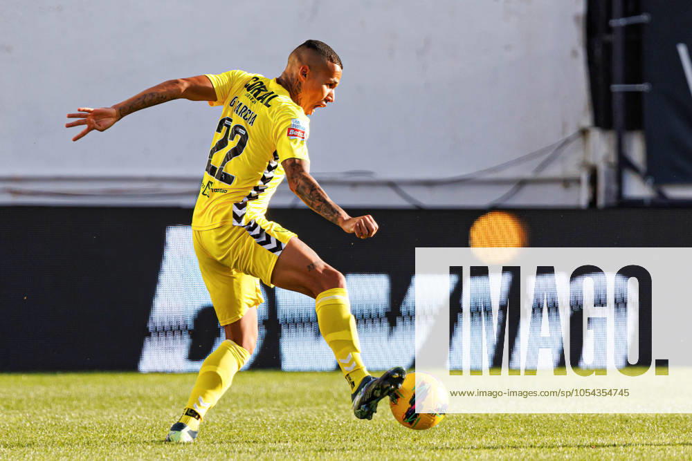 CF Estrela Amadora Vs CD Nacional in Amadora, Portugal - 10 Nov 2024 Gustavo Garcia (CD Nacional) seen in action during the Liga Portugal game between teams of CF Estrela Amadora and CD Nacional at Estadio Jose Gomes. Final score; CF Estrela Amadora 2:0 CD Nacional Amadora Portugal