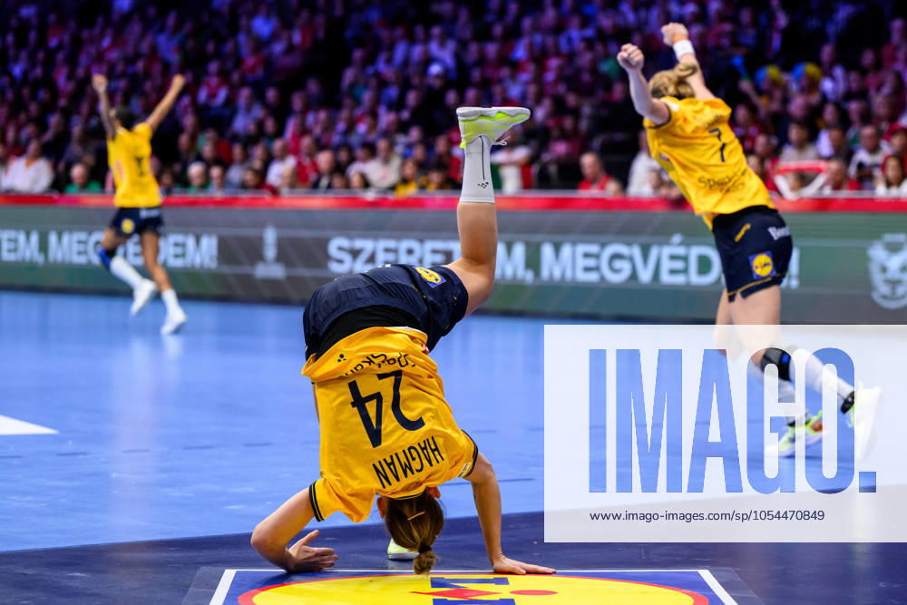 Nathalie Hagman of Sweden during the EHF Women s European Championship handball match between Sweden and Hungary on November 30, 2024 in Debrecen Photo Jesper Zerman BILDBYRAN kod JZ JZ0595 handball handball handball bbeng em handball em handbolls em ehf handball european championship european handball championship 2024 european championship 2024 sweden sverige ungern hungary dam jubel