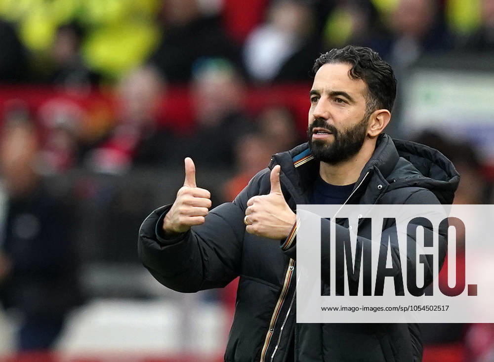 Manchester, England, 1st December 2024. Manchester United, ManU Äs head coach Ruben Amorim during the Premier League match at Old Trafford, Manchester. Picture credit should read: Andrew Yates Sportimage . SPI-3496-0055