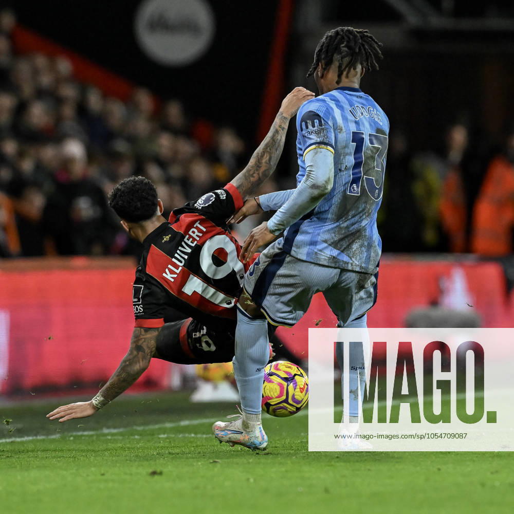 Bournemouth v Tottenham Hotspur Premier League Justin Kluivert of Bournemouth is fouled by t13 during the Premier League match at the Vitality Stadium, Bournemouth UK Newspapers OUT