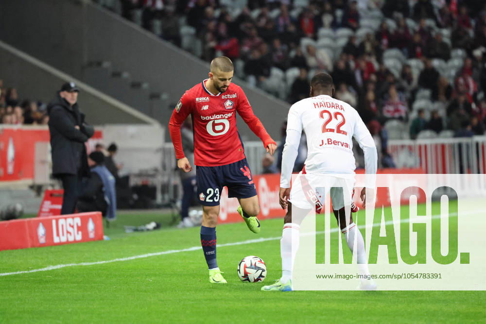 Edon ZHEGROVA (LOSC Lille) lors du match LOSC Lille vs Stade Brestois 29, Ligue 1, Decathlon Arena stade Pierre Mauroy, le 6 dà cembre 2024