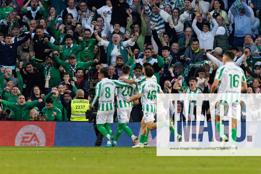 Giovani Lo Celso seen celebrating after scoring goal during LaLiga EASPORTS game between teams of Real Betis Balompie and FC Barcelona, Barca at Estadio Benito Villamarin (Maciej Rogowski) Sevilla Estadio Benito Villamarin Spain