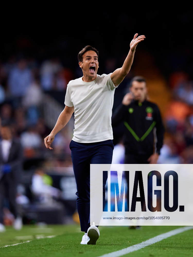 Valencia CF v Rayo Vallecano - La Liga EA Sports Inigo Perez of Rayo Vallecano reacts during the LaLiga EA Sports match between Valencia CF and Rayo Vallecano at Mestalla stadium in Valencia, Spain, on December 7, 2024. Valencia Spain