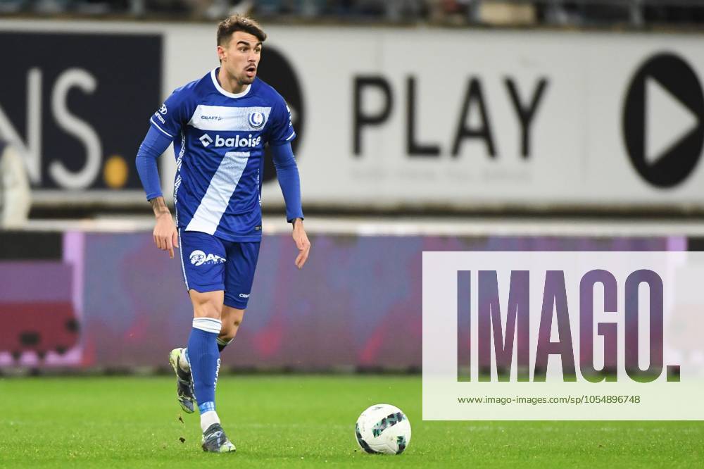 Gent s Tiago Araujo pictured in action during a soccer game between KAA Gent and STVV, Saturday 07 December 2024 in Gent, on day 17 of the 2024-2025 season of the Jupiler Pro League first division of the Belgian champiosnhip. JILLxDELSAUX x107582817x