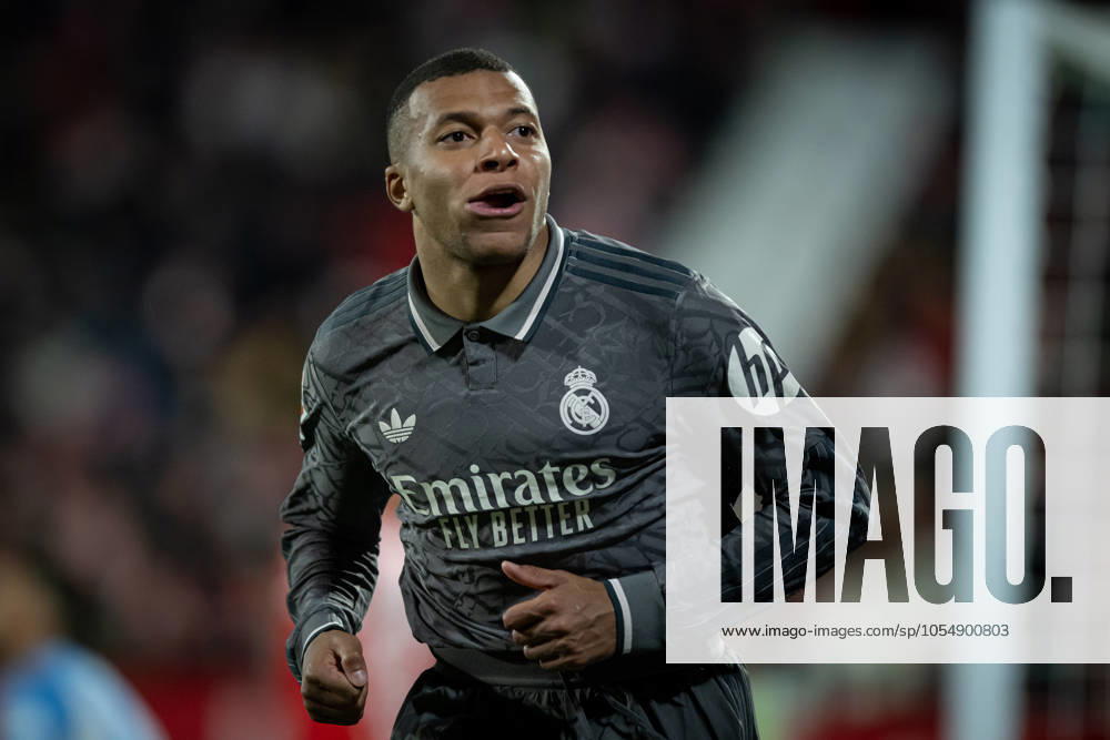 Killian MbappÃ Real Madrid CF celebrates during a La Liga EA Sports match between Girona FC and Real Madrid at Estadi Municipal de Montilivi in Girona, Girona, Spain, on December 07 2024 Photo by Felipe Mondino