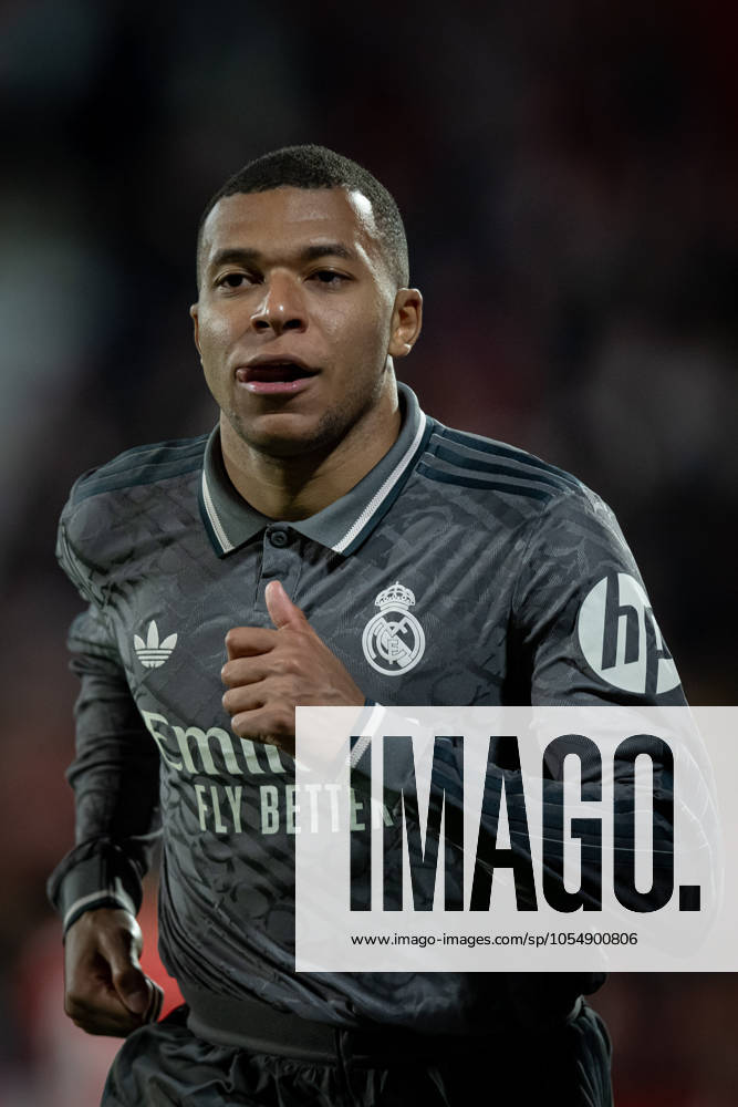 Killian MbappÃ Real Madrid CF celebrates during a La Liga EA Sports match between Girona FC and Real Madrid at Estadi Municipal de Montilivi in Girona, Girona, Spain, on December 07 2024 Photo by Felipe Mondino
