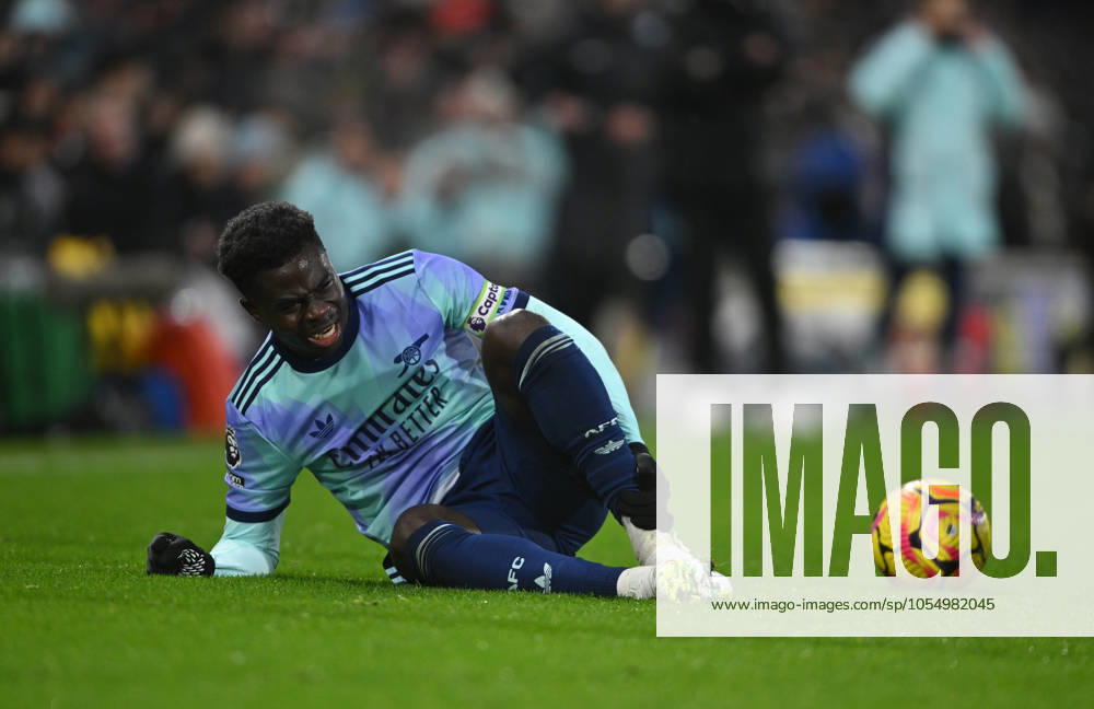 Fulham v Arsenal Premier League Arsenal s Bukayo Saka during the Premier League match at Craven Cottage, London UK Newspapers OUT