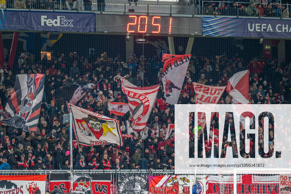 SOCCER - UEFA CL, RBS vs PSG SALZBURG,AUSTRIA,10.DEC.24 - SOCCER - UEFA Champions League, Red Bull Salzburg vs Paris Saint German. Image shows fans of RBS. GEPAxpictures xWolfgangxKofler