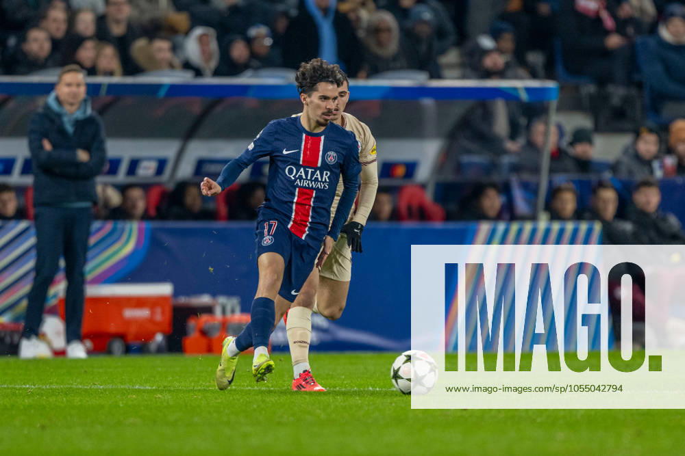 SOCCER - UEFA CL, RBS vs PSG SALZBURG,AUSTRIA,10.DEC.24 - SOCCER - UEFA Champions League, Red Bull Salzburg vs Paris Saint German. Image shows Vitinha (PSG). GEPAxpictures xWolfgangxKofler